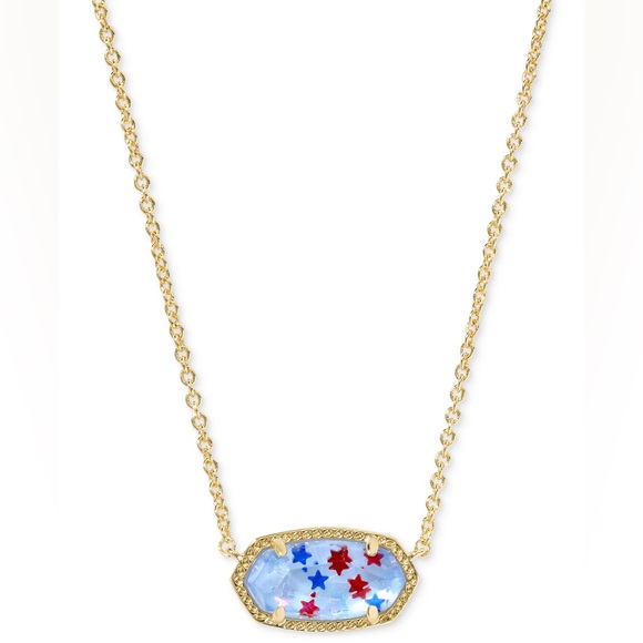 Kendra Scott Jewelry - Kendra Scott Glass Stone 14K Gold Plated Over Brass Elisa Stars Pendant Necklace